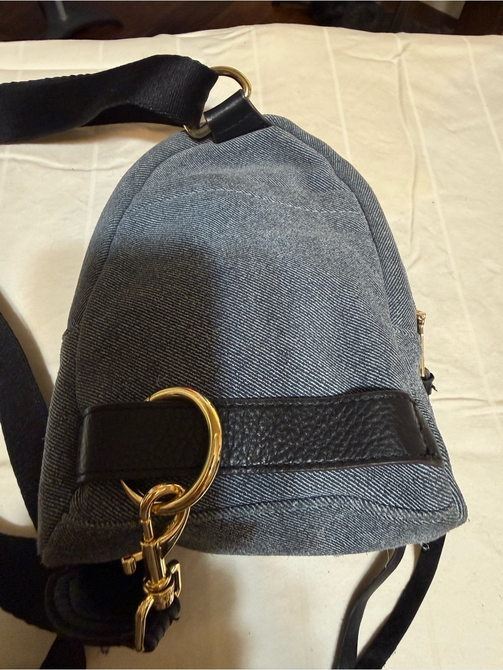 Aimee Kestenberg Tamitha Mini Sling Bag Real leather made to look like denim - Picture 2 of 4